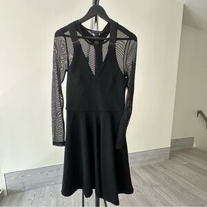 Marc Jacobs Black Long Sleeve Mesh Dress Small